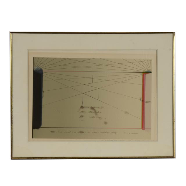 Shusaku Arakawa Color Lithograph "Chain of Command"