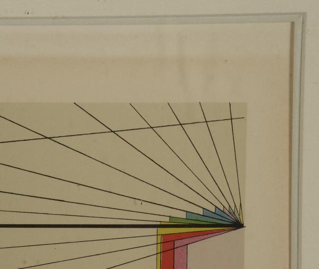 Shusaku Arakawa Color Lithograph "Chain of Command"