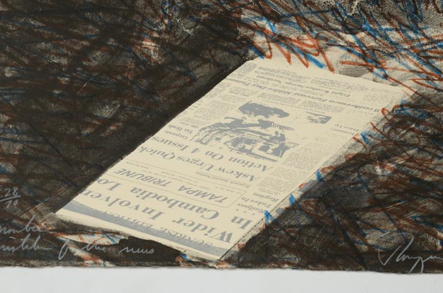 James Rosenquist Five Color Lithograph "Moonbeam Mistaken for the News"