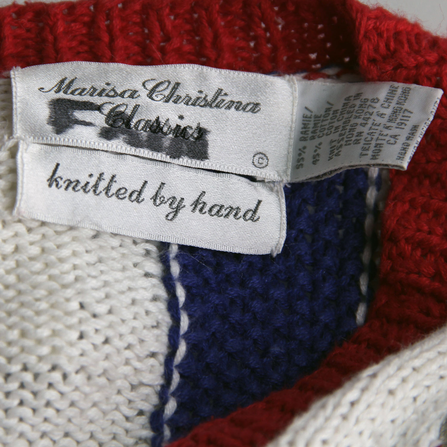 Vintage Marisa Christina Sequined Sailing Flag Cardigan