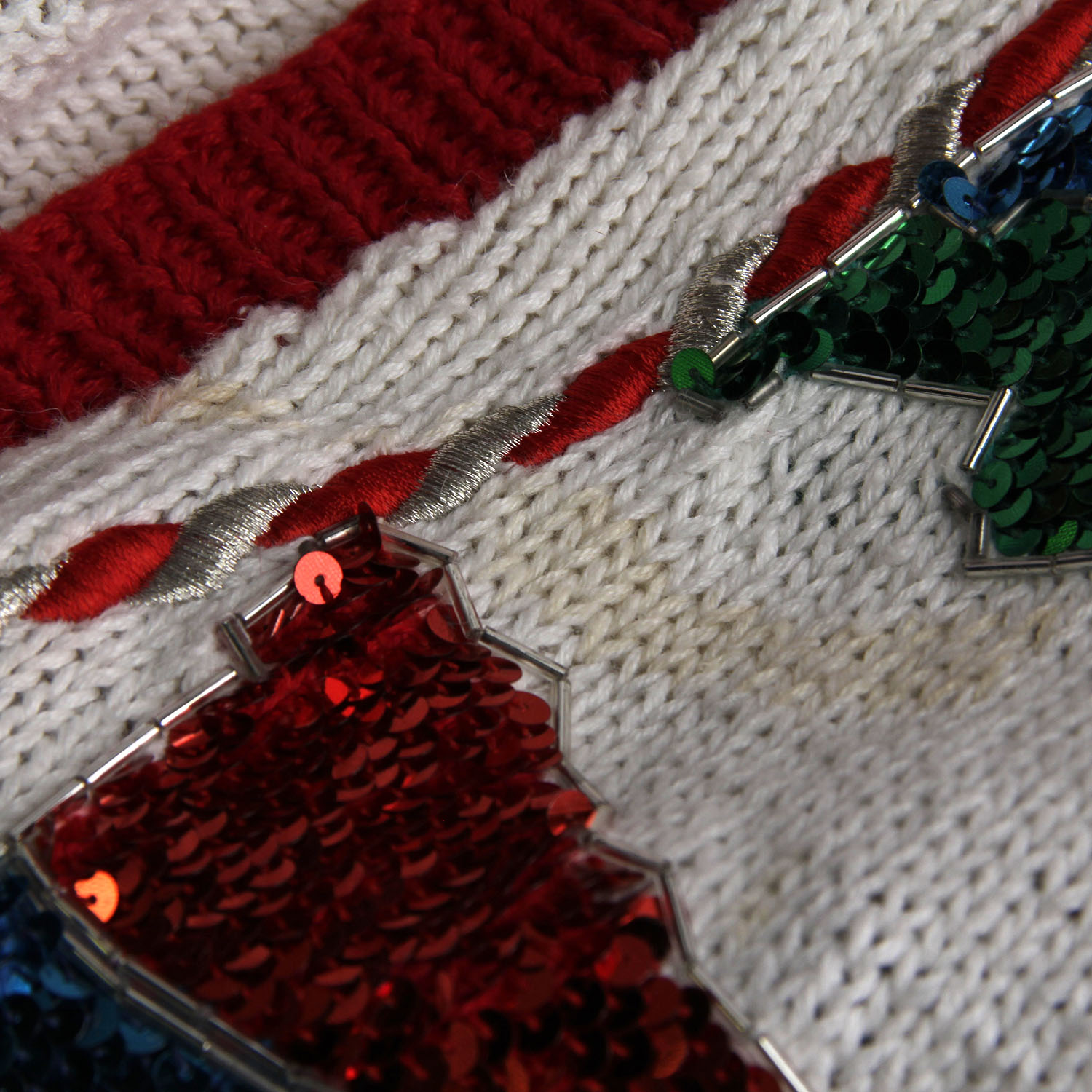 Vintage Marisa Christina Sequined Sailing Flag Cardigan