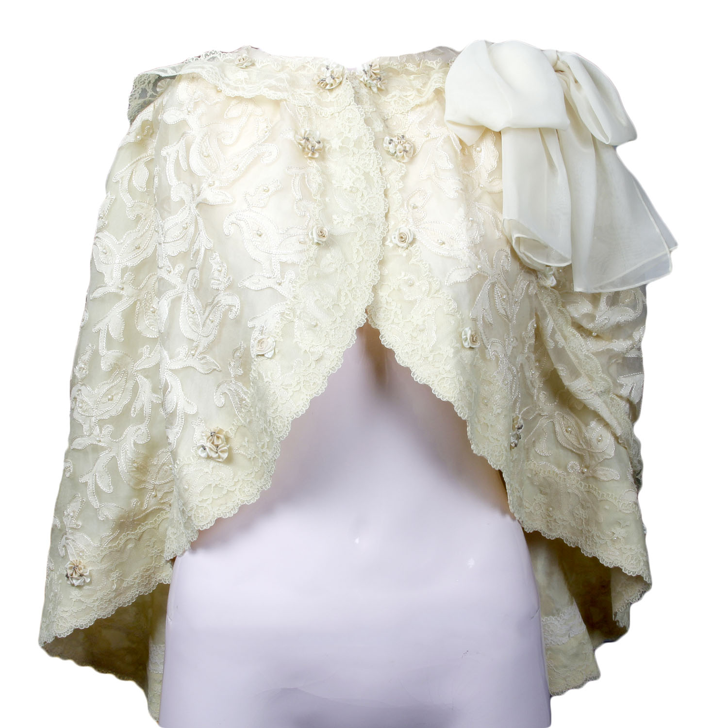 Turn of the Century Lace and Satin Shrug