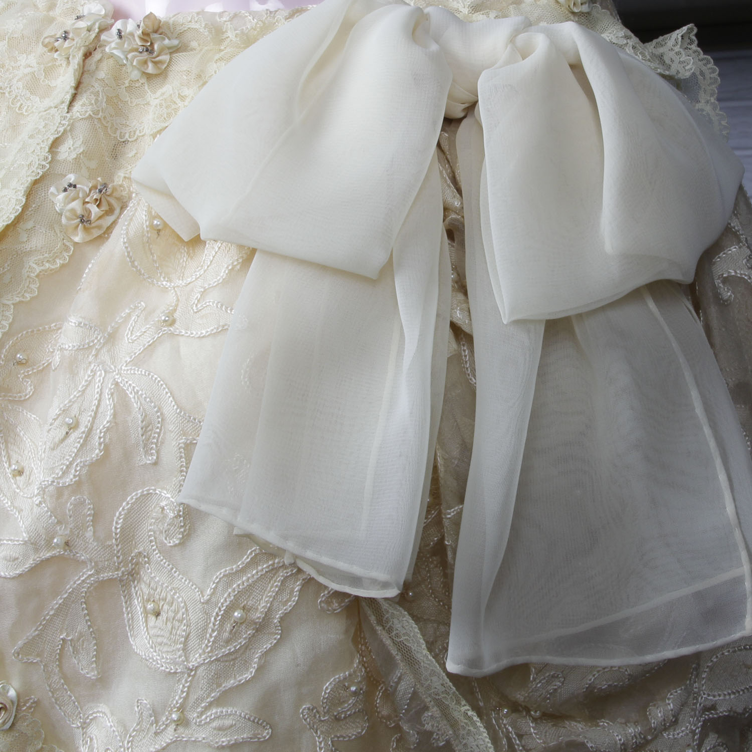 Turn of the Century Lace and Satin Shrug