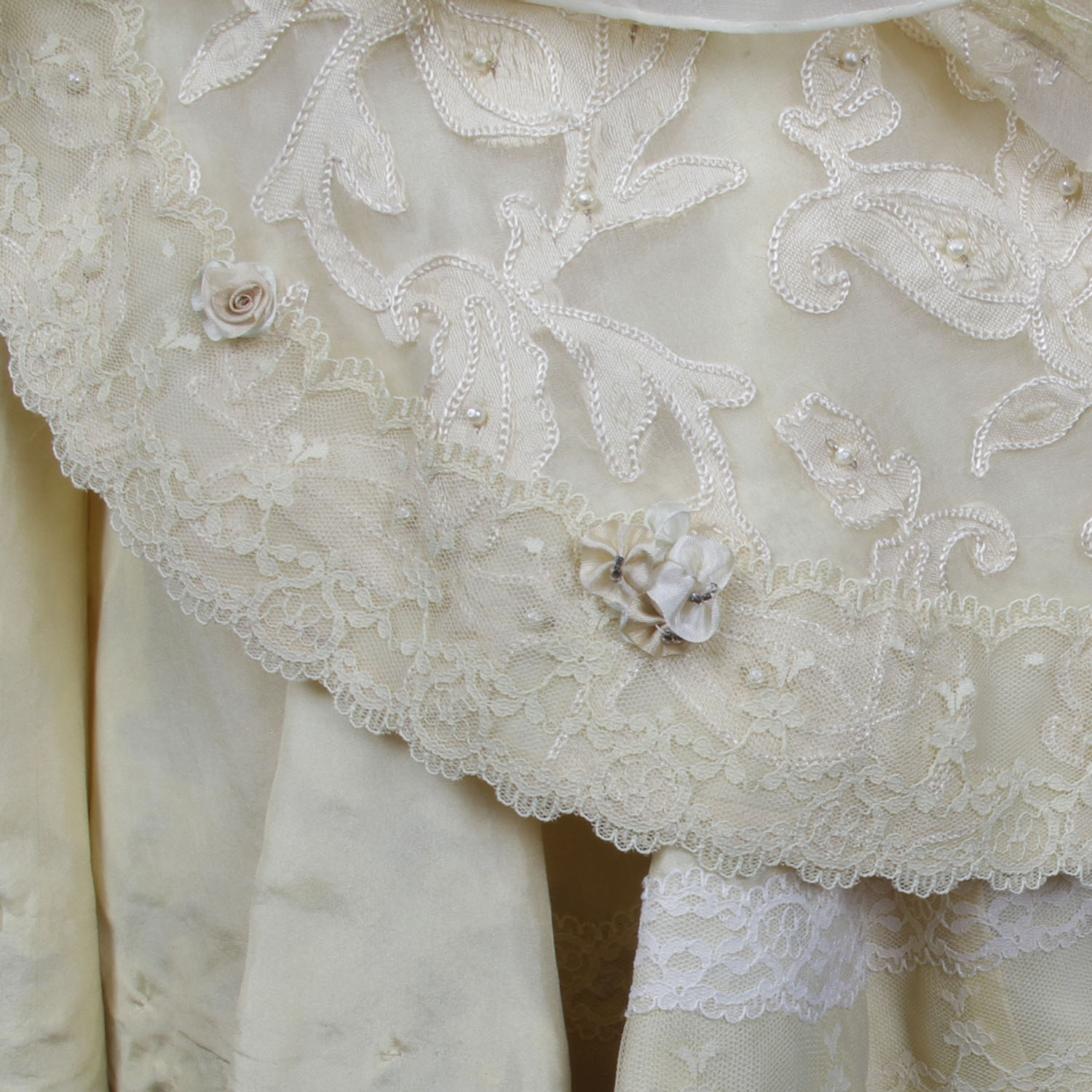 Turn of the Century Lace and Satin Shrug