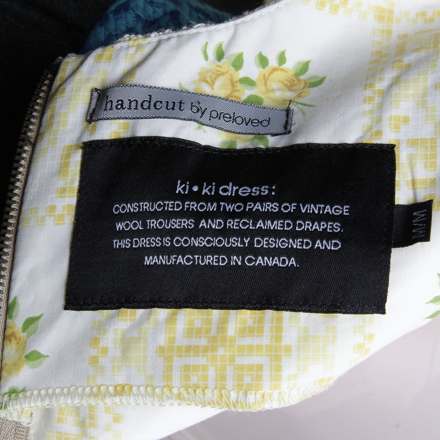 Handcut by Preloved "Reconstructed" Vintage Fabric Dress