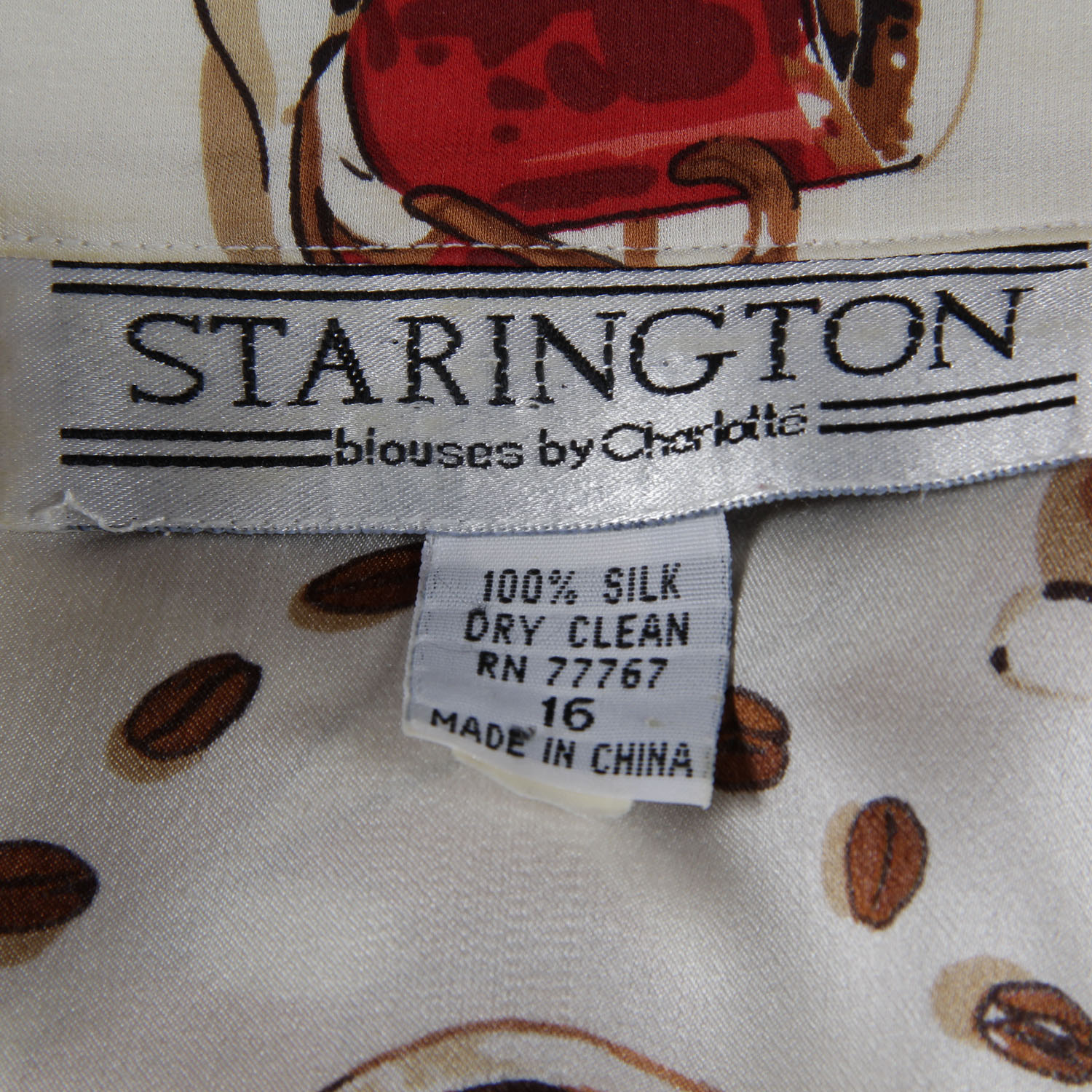 Vintage Starington By Charlotte Silk Blouse