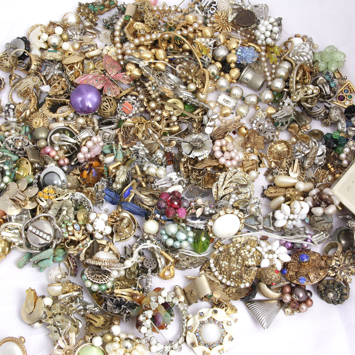 Generous Assortment of Costume Jewelry Findings