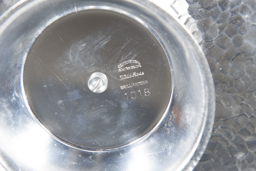 Trio Of Vintage "Wild Rose" Aluminum Serveware