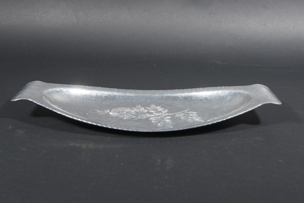 Trio Of Vintage "Wild Rose" Aluminum Serveware