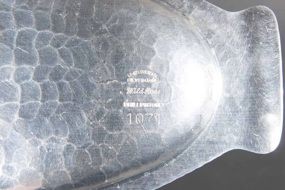 Trio Of Vintage "Wild Rose" Aluminum Serveware