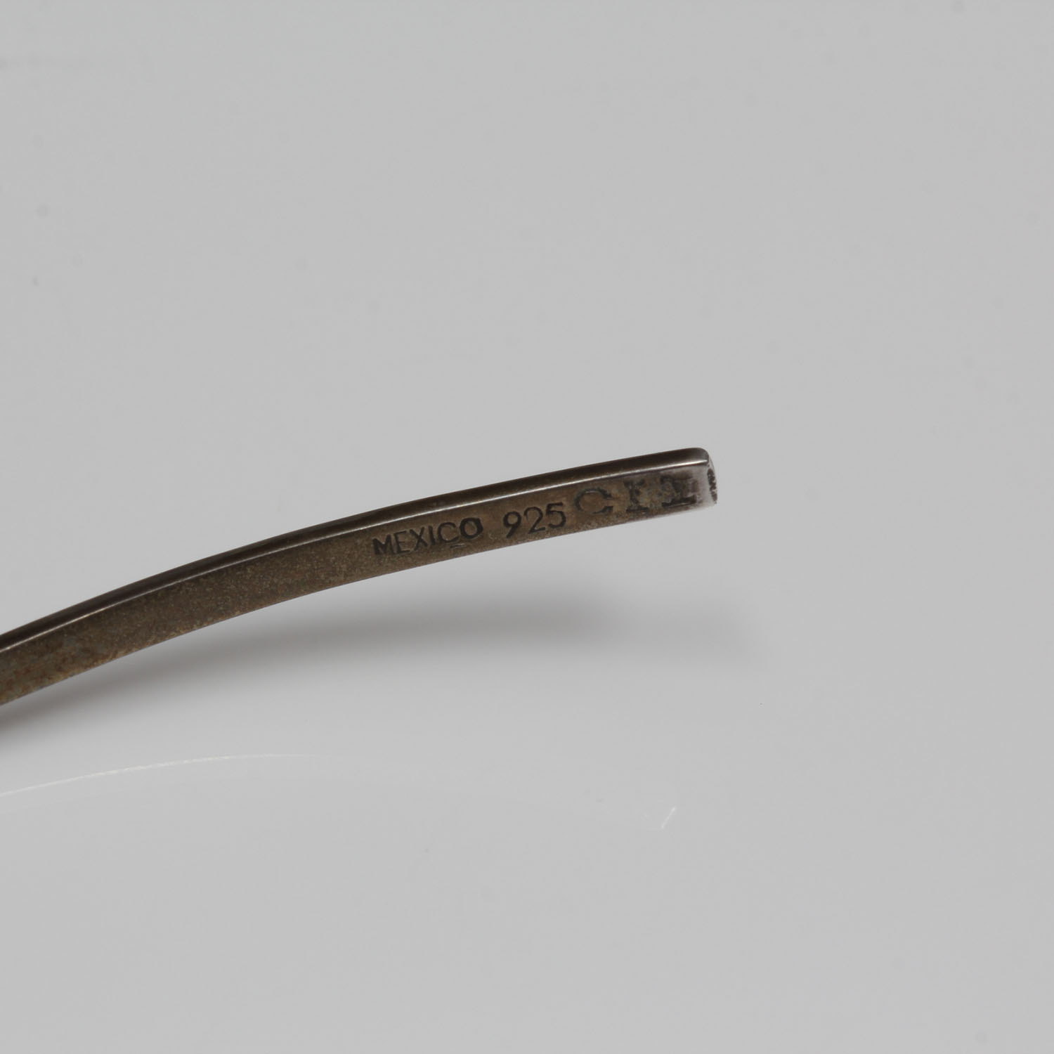 Modernist Sterling Silver and Amber Choker Necklace