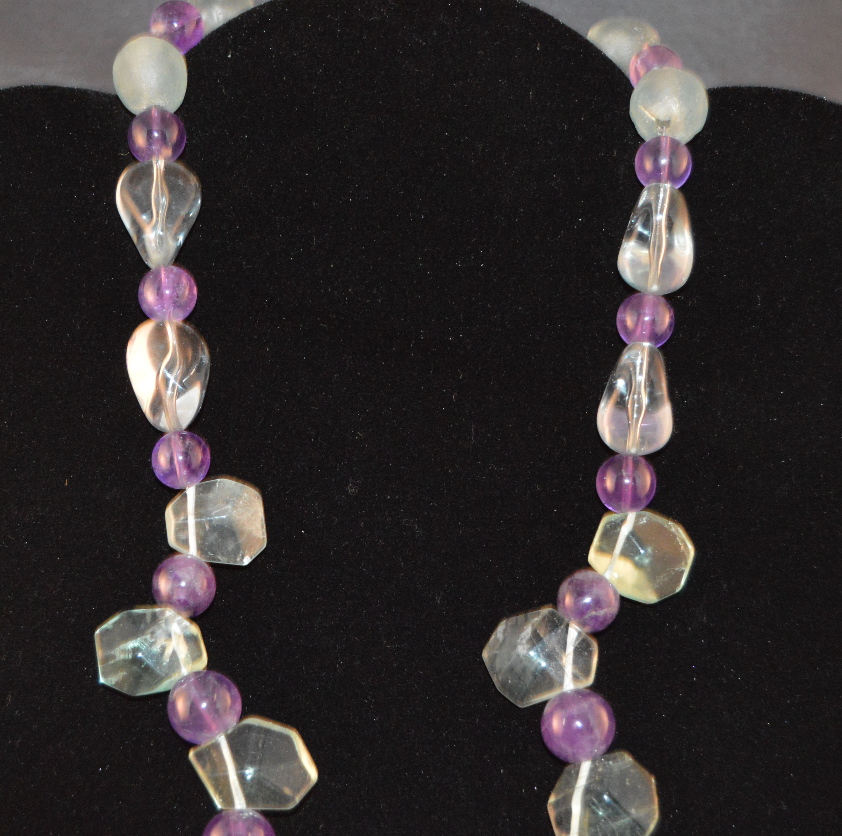 Glass and Amethyst Necklace