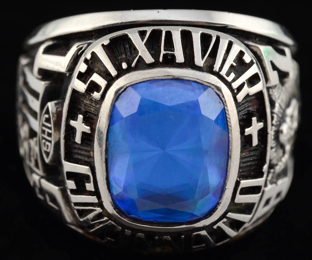 Marine and Navy Pins with Brass Tool Charms and St. Xavier Class Ring