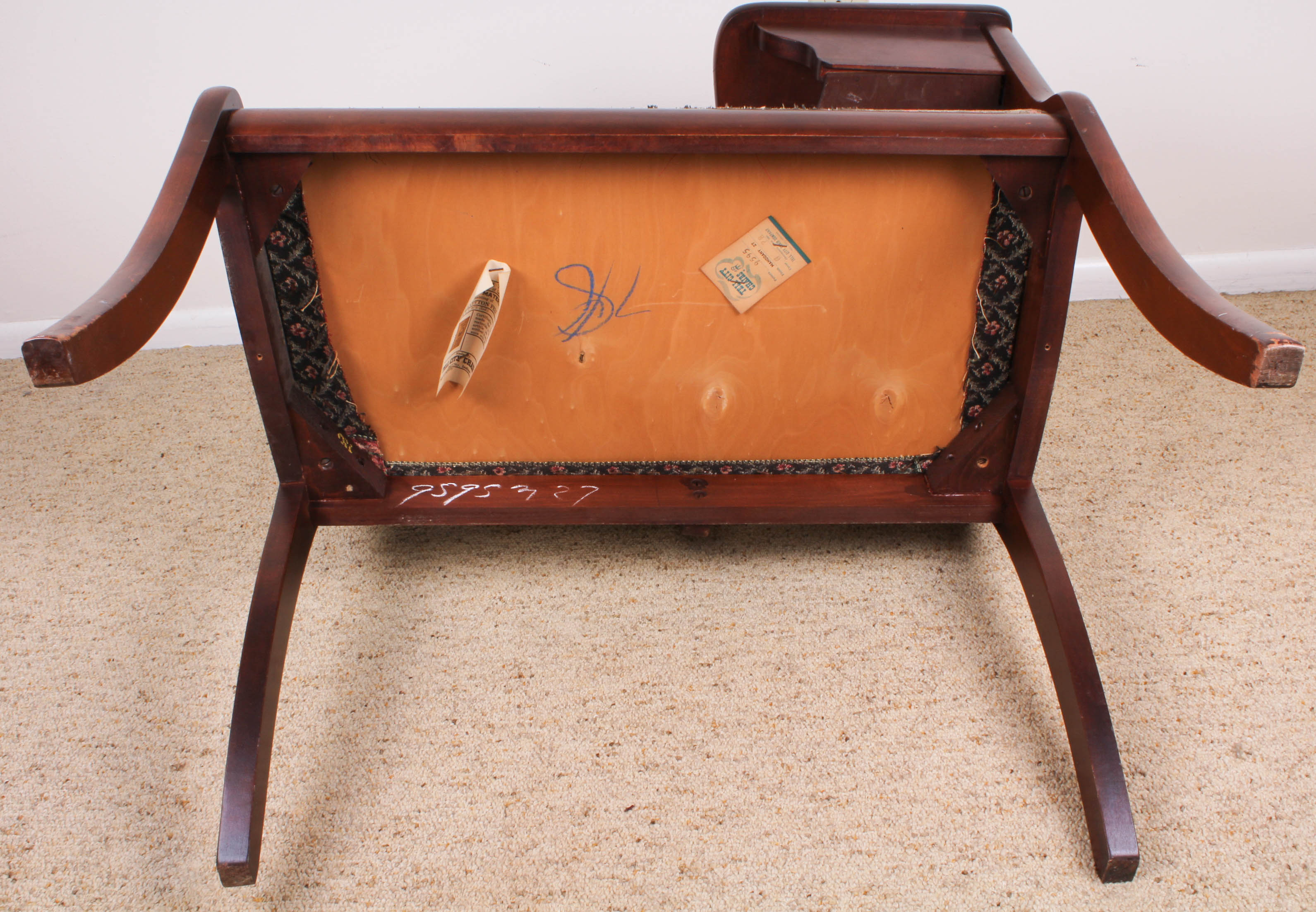 Vintage Mahogany 'Gossip Bench' Telephone Table