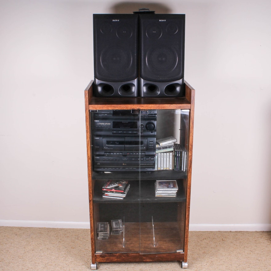 Sony Stereo System with Cabinet