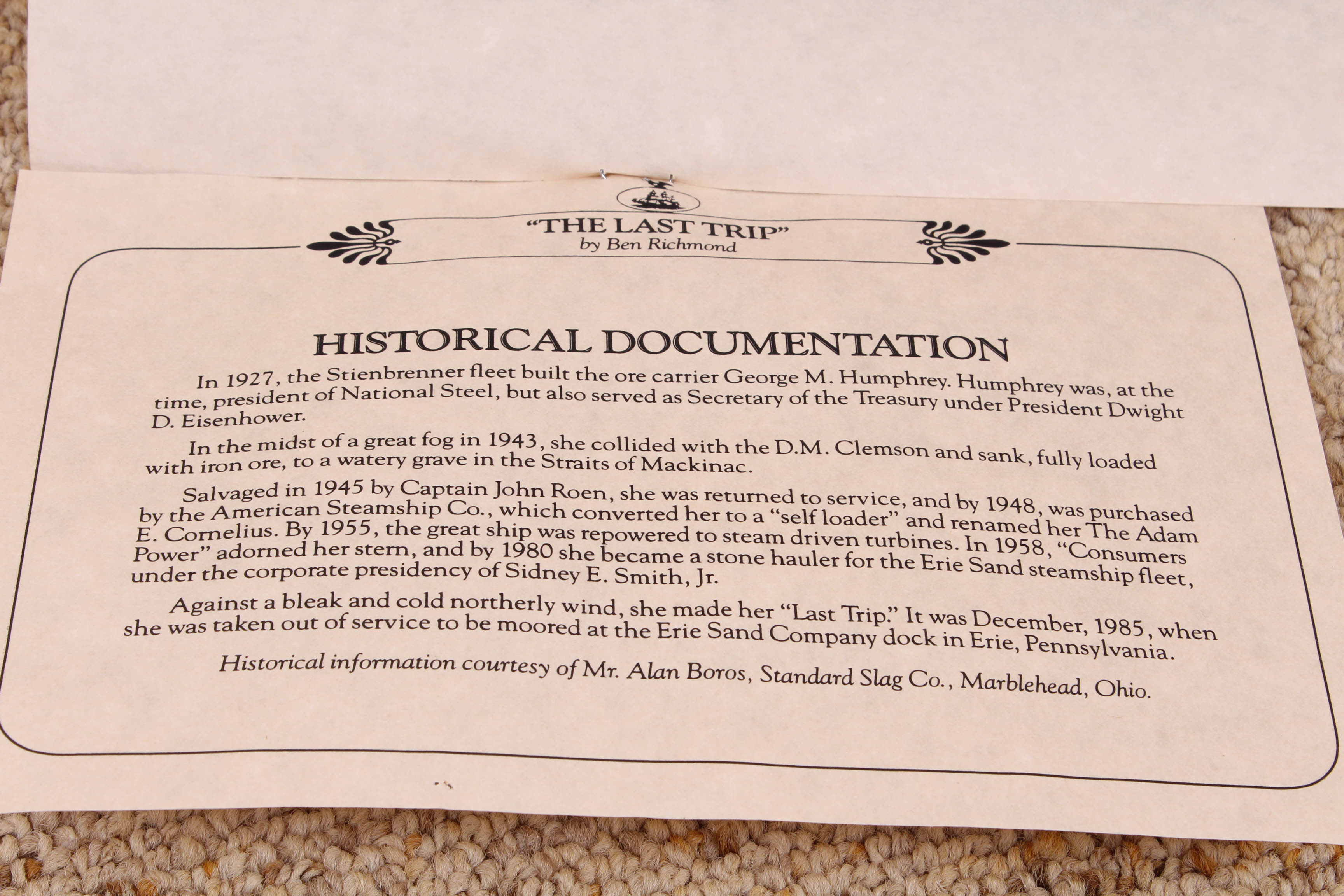 Ben Richmond Signed Limited Edition Print "The Last Trip"