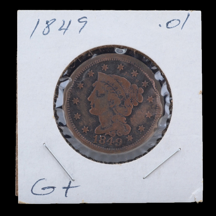 1849 Braided Hair Large Cent