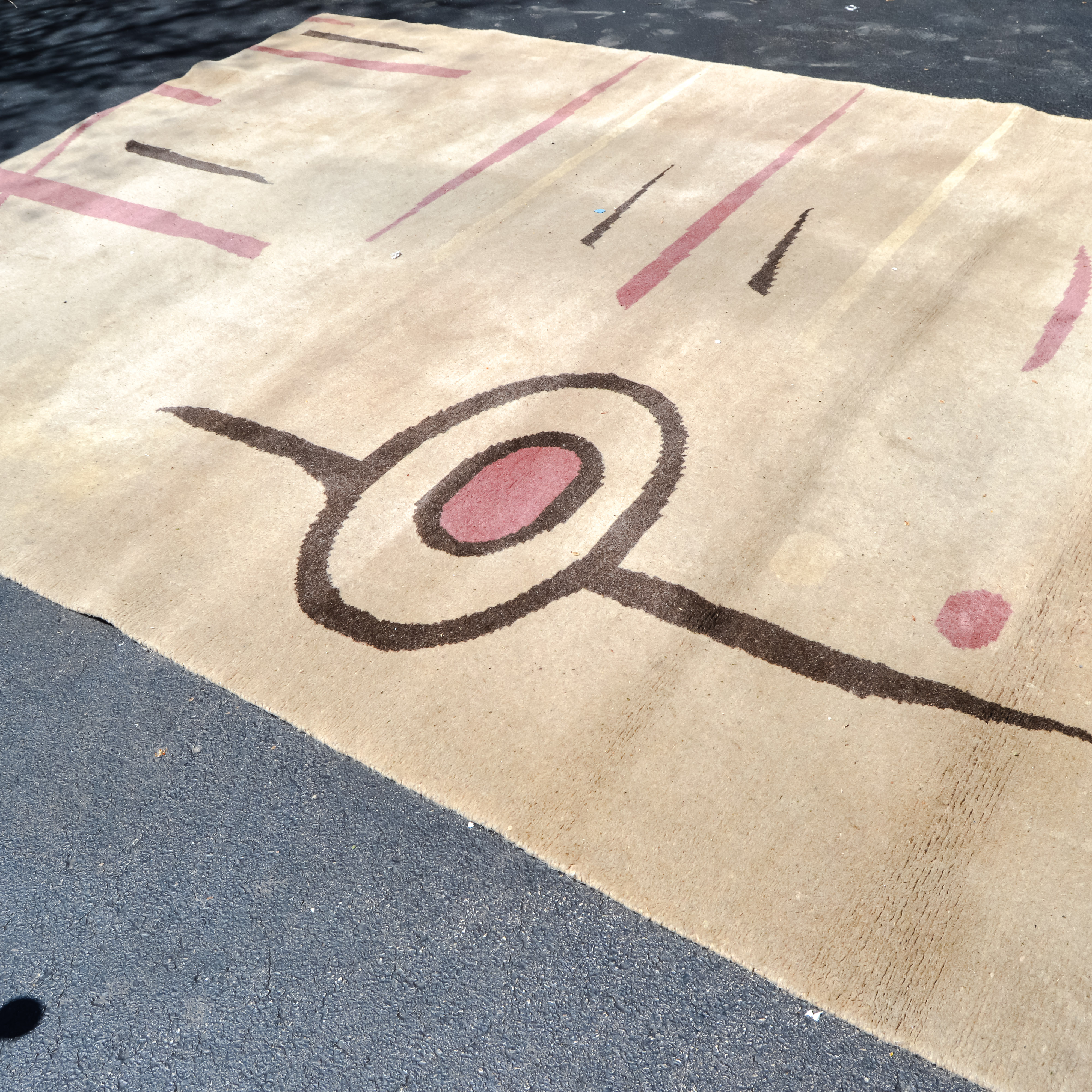 Mid-Century Modern Wool Area Rug