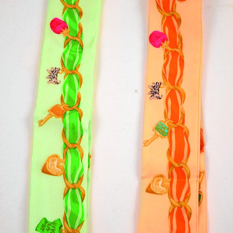 Hermès "Eperon d'Or" Silk Scarf with Two Neck Scarves