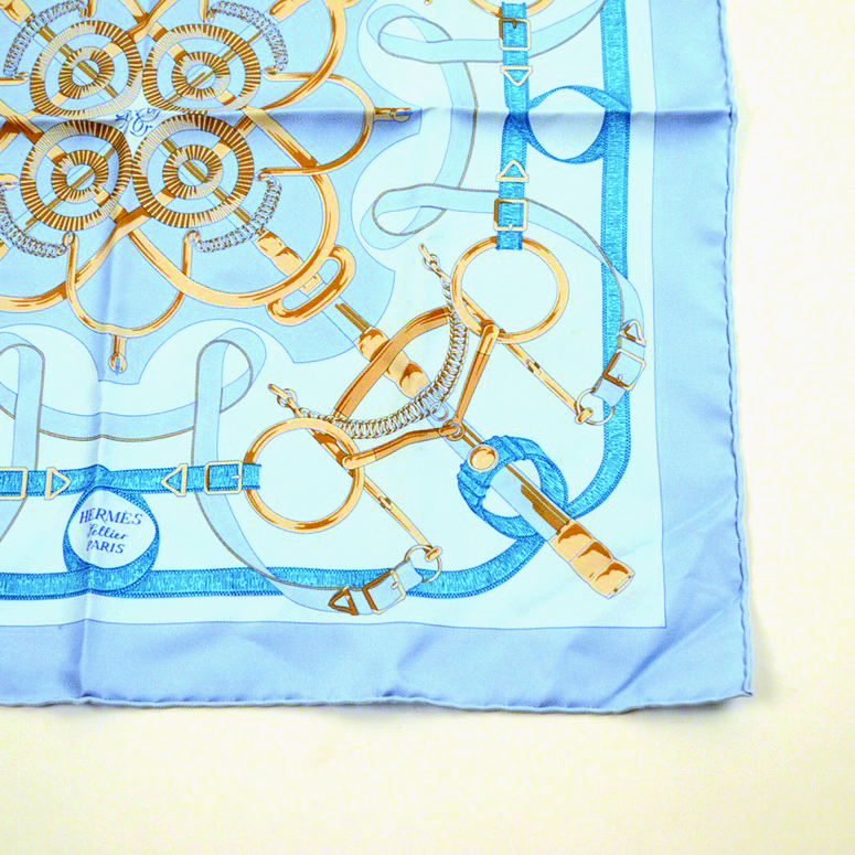 Hermès "Eperon d'Or" Silk Scarf with Two Neck Scarves