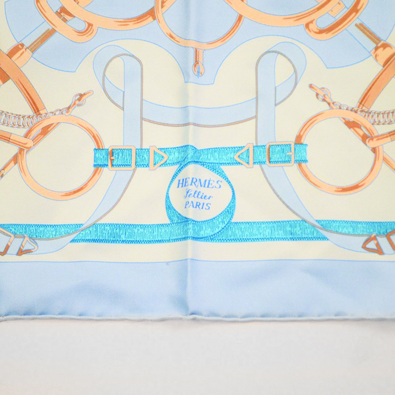 Hermès "Eperon d'Or" Silk Scarf with Two Neck Scarves