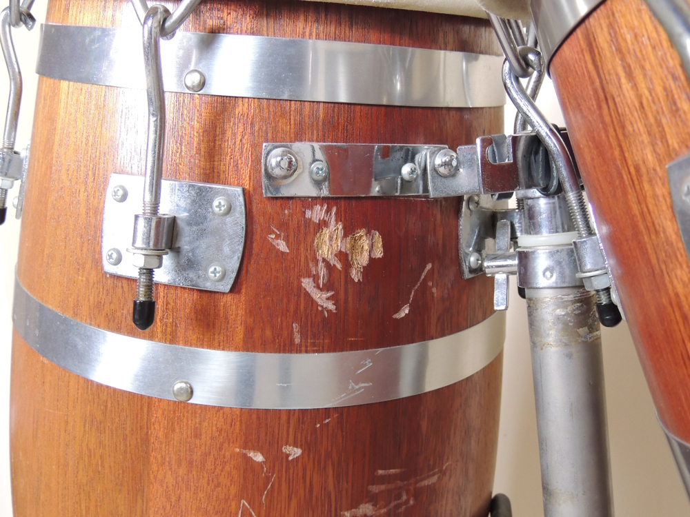 Gon Bops IC-3000 Conga Drum Set with Stand and Zak Starkey Sticks