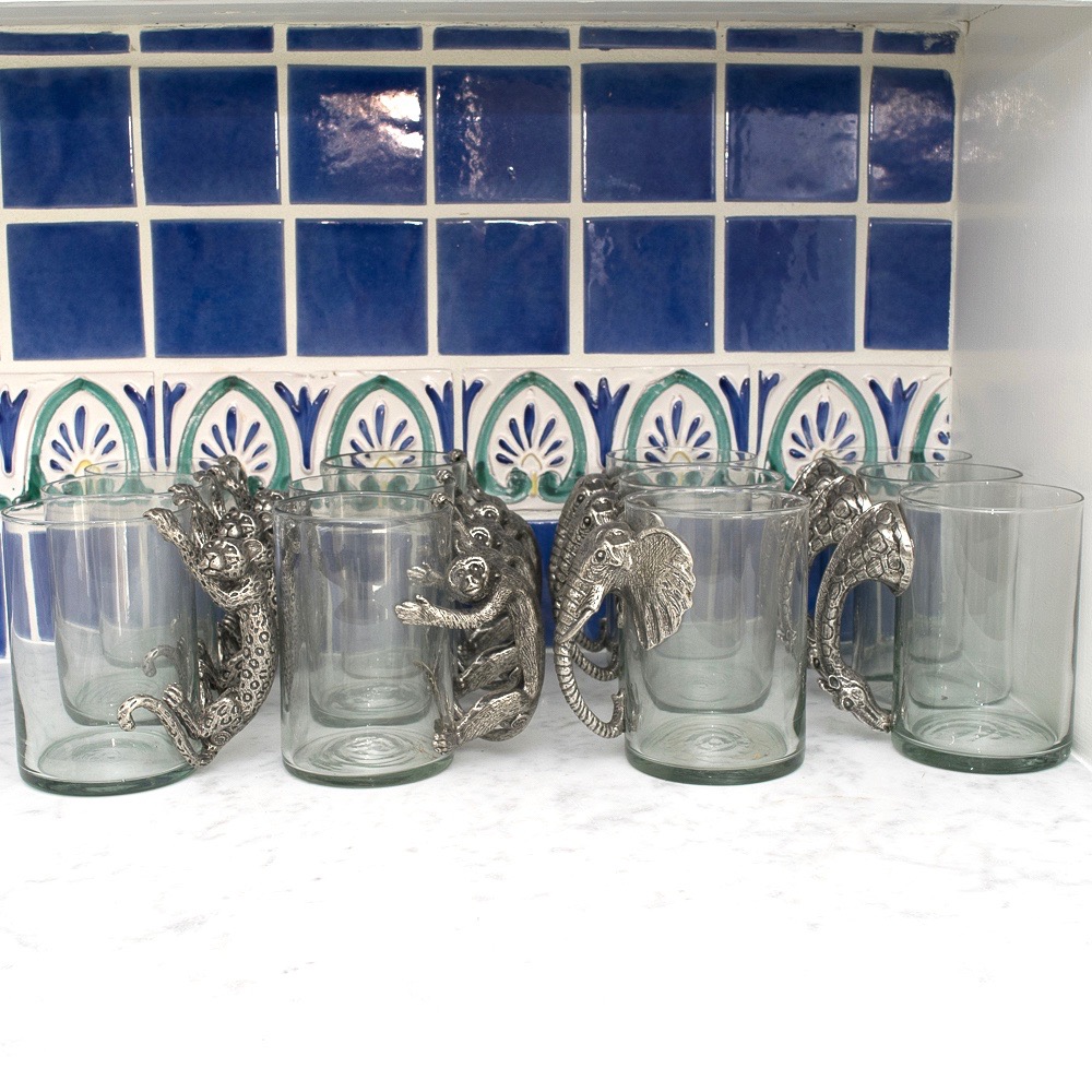 Safari Style Glass Mugs