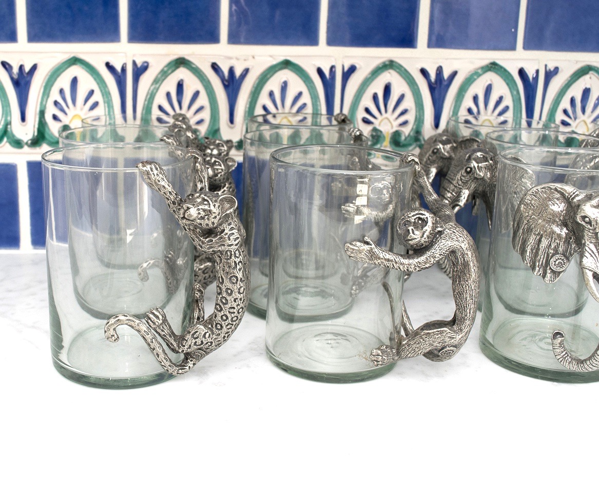 Safari Style Glass Mugs