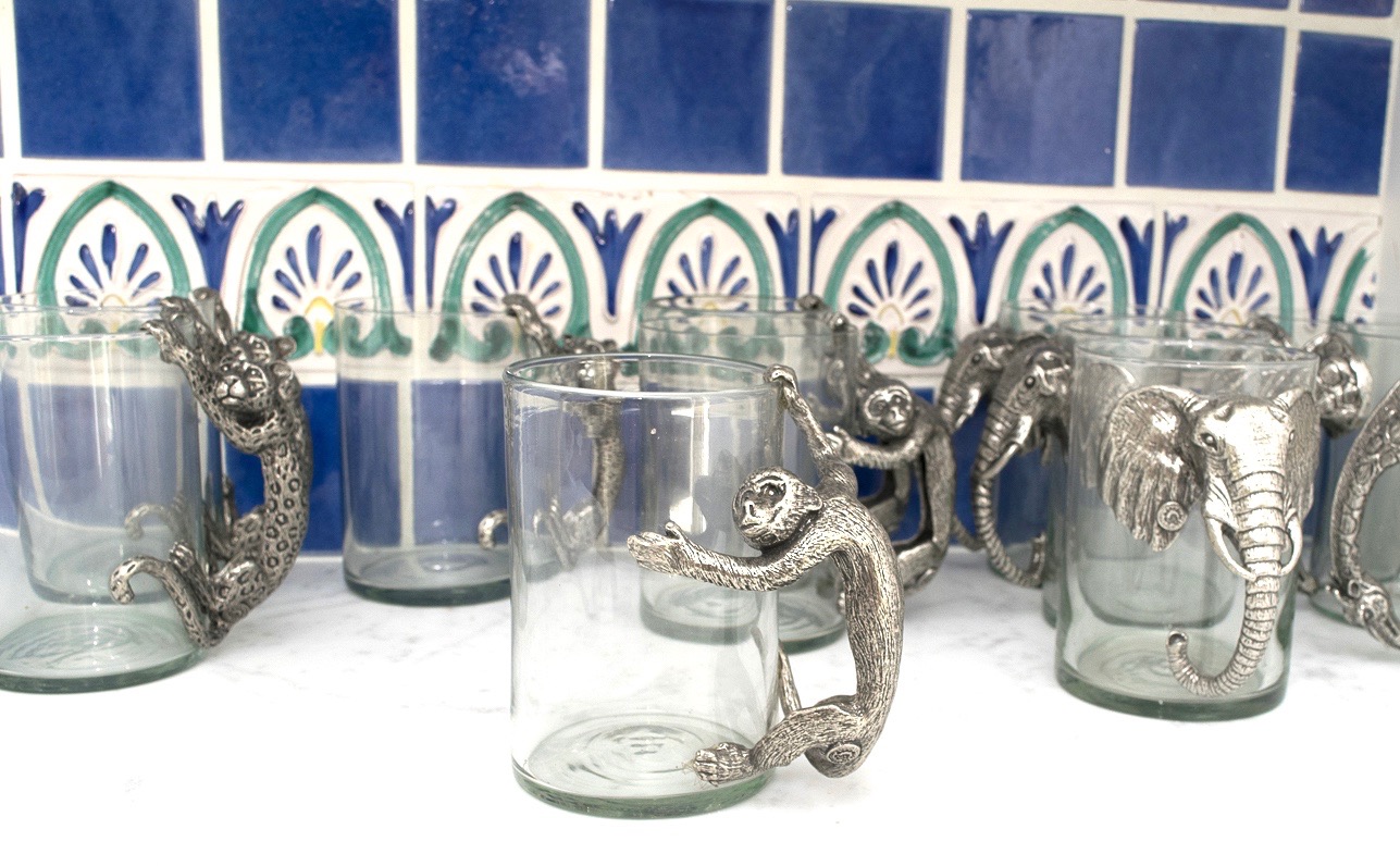 Safari Style Glass Mugs