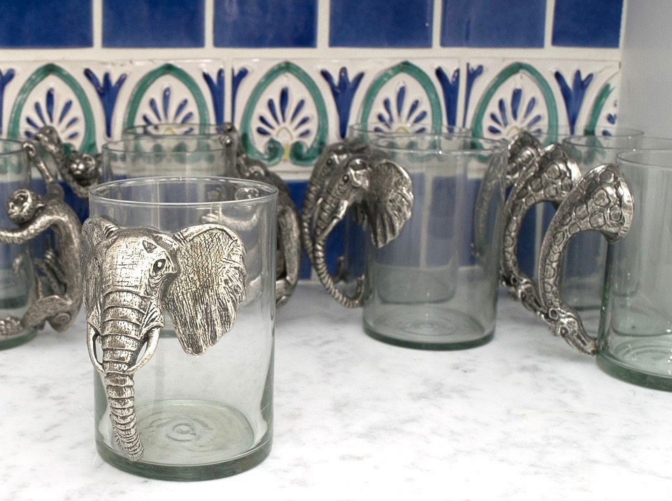 Safari Style Glass Mugs
