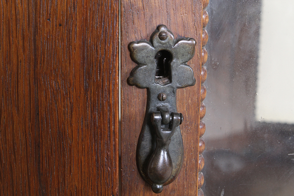 Walnut Vitrine Accent Table