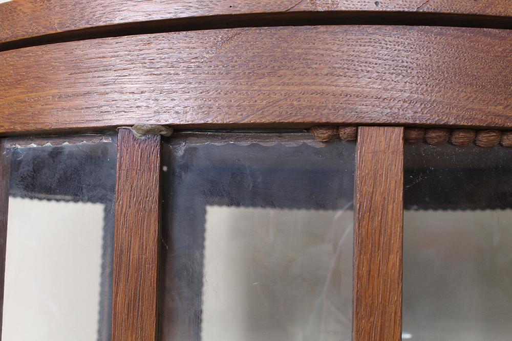 Walnut Vitrine Accent Table