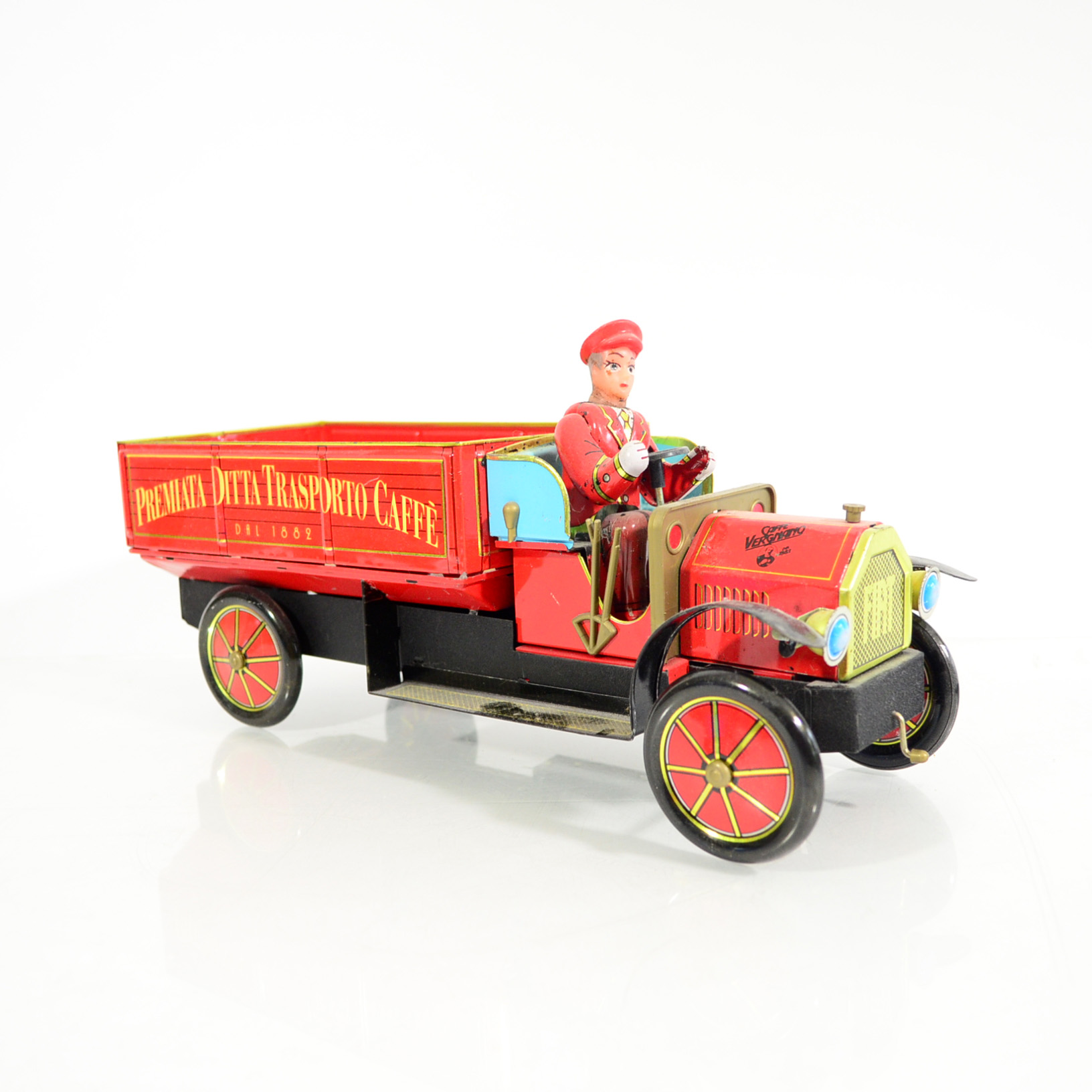 Vintage Fiat Tin Truck Premiata Ditta Transporta Caffe Vergnano