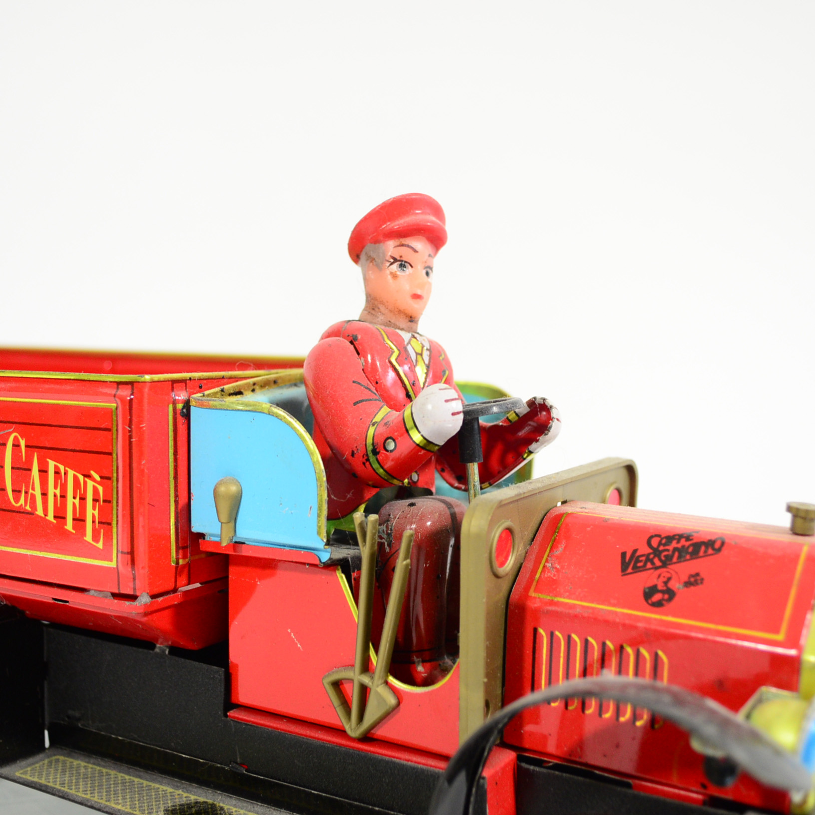 Vintage Fiat Tin Truck Premiata Ditta Transporta Caffe Vergnano