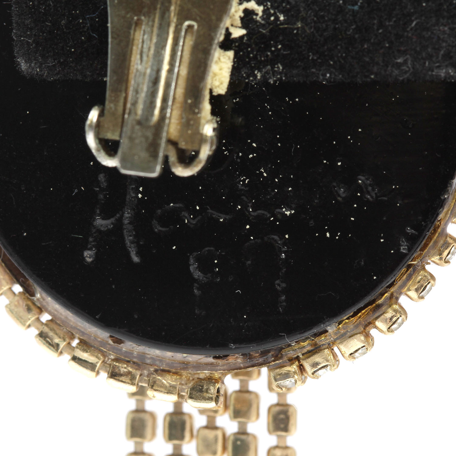 Vintage 1980s Signed MJ Hansen Massive Rhinestone Earrings