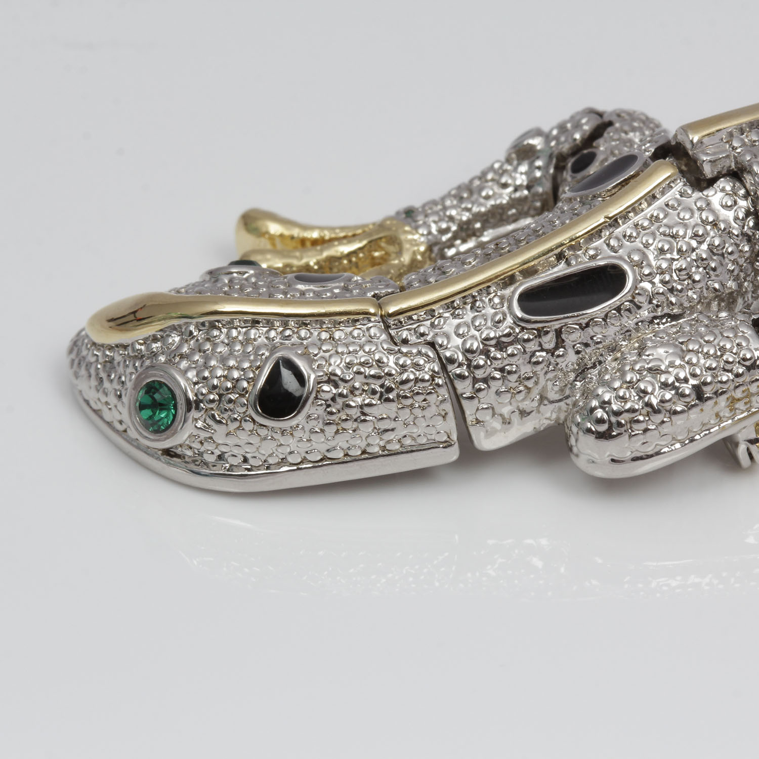 Large Vintage Segmented Chameleon Brooch