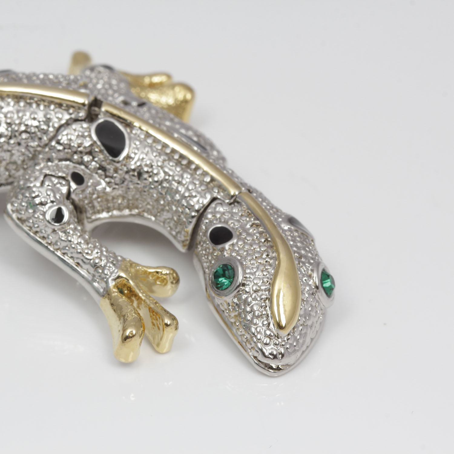 Large Vintage Segmented Chameleon Brooch