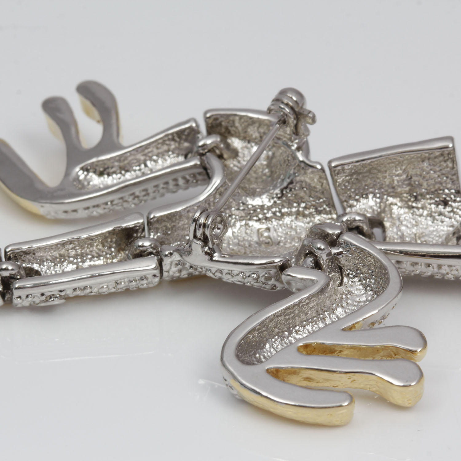 Large Vintage Segmented Chameleon Brooch