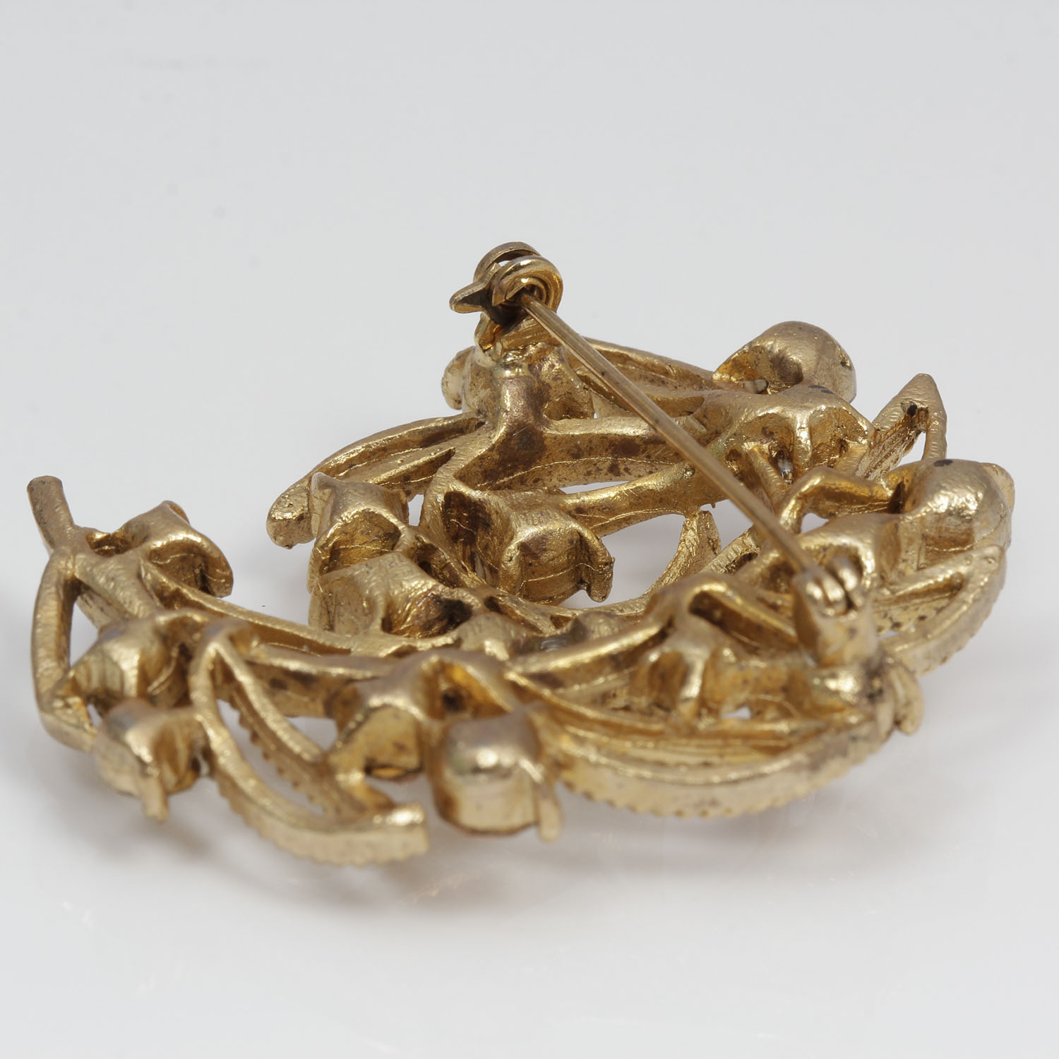 Rhinestone Brooch and Earring Set