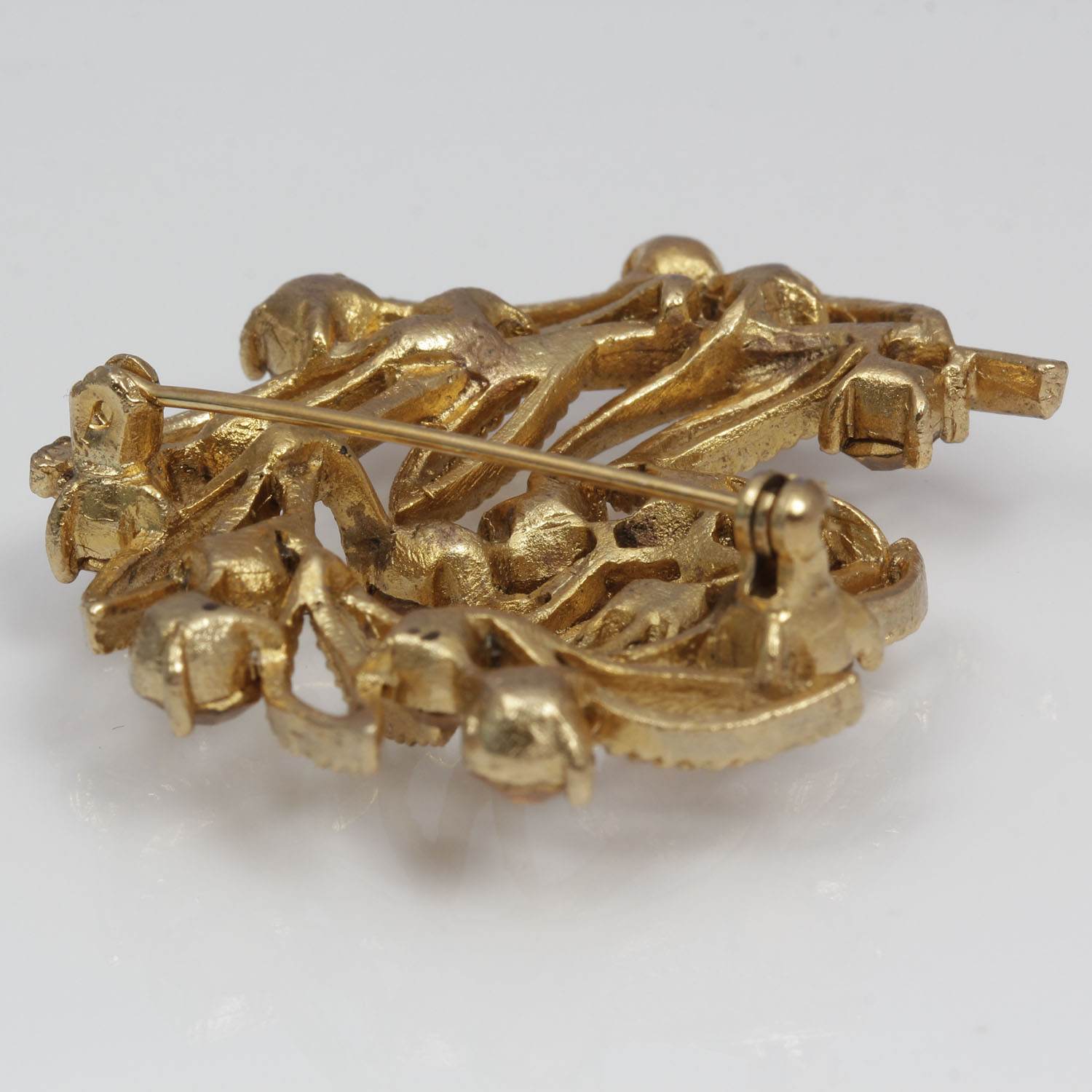 Rhinestone Brooch and Earring Set