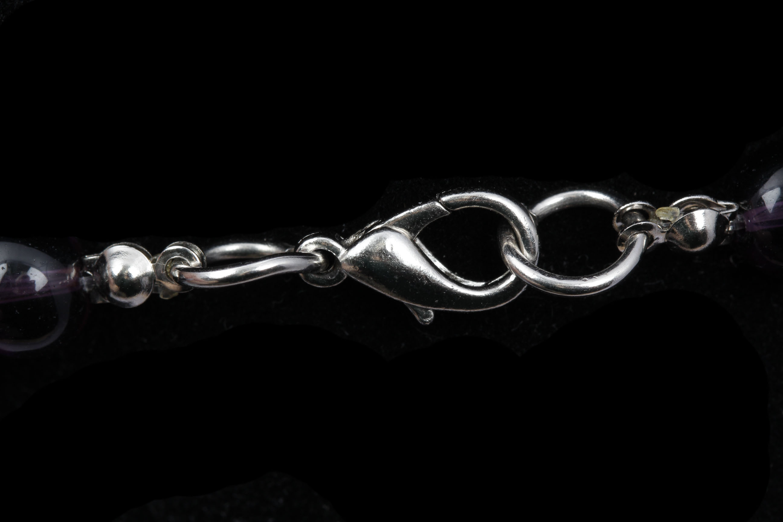 Triple Strand Amethyst Quartz Necklace