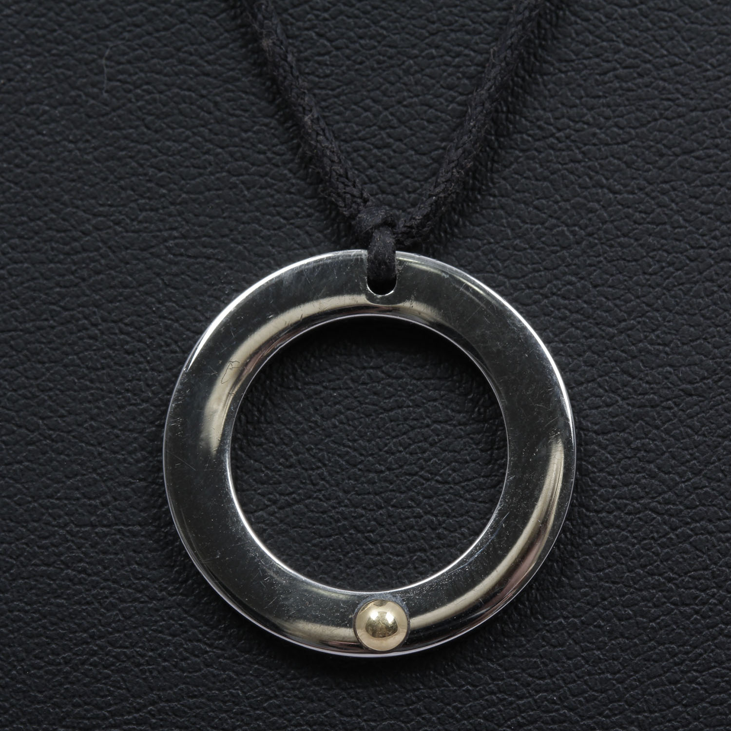 Tous Steel and Gold Unisex Jewelry Loop Necklace