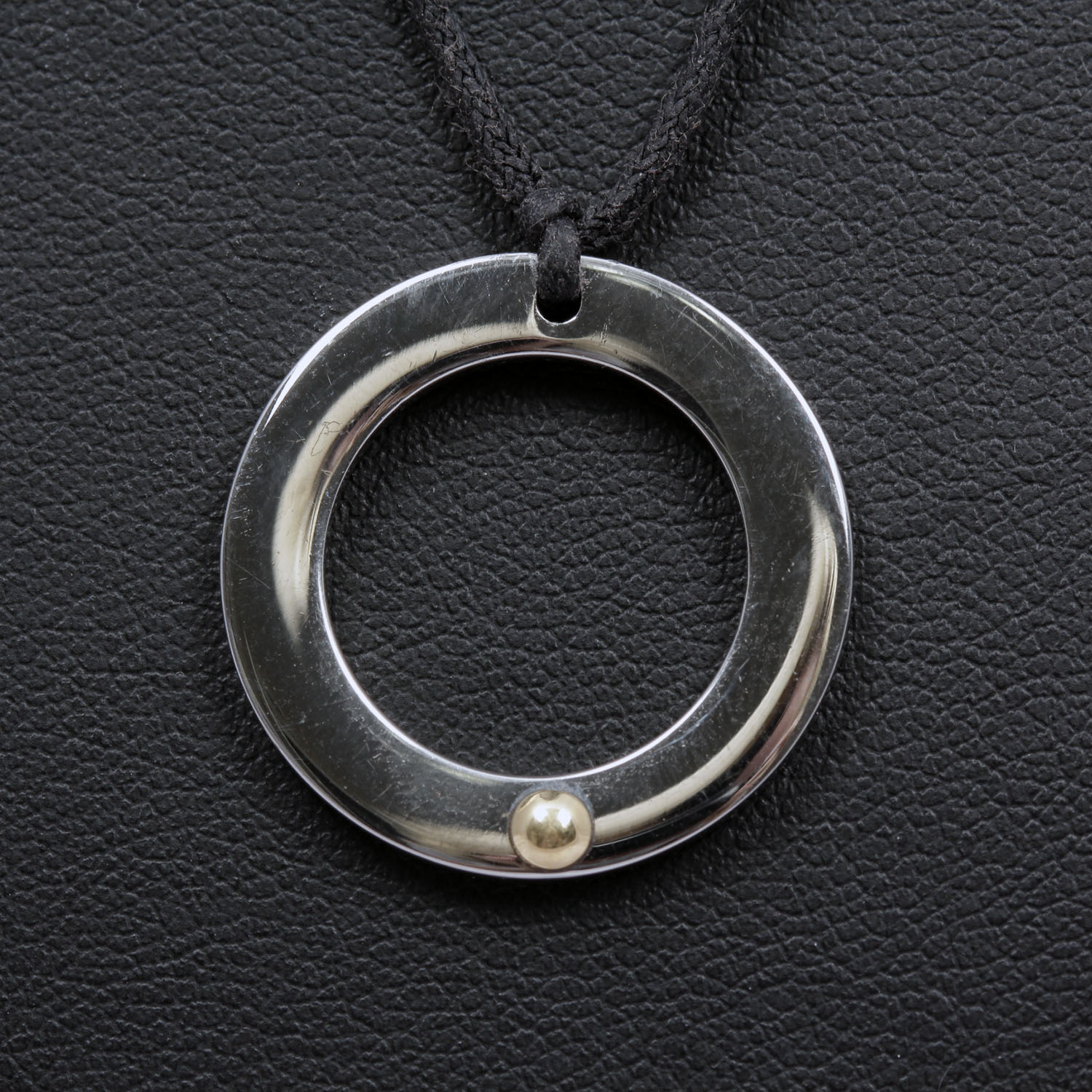 Tous Steel and Gold Unisex Jewelry Loop Necklace