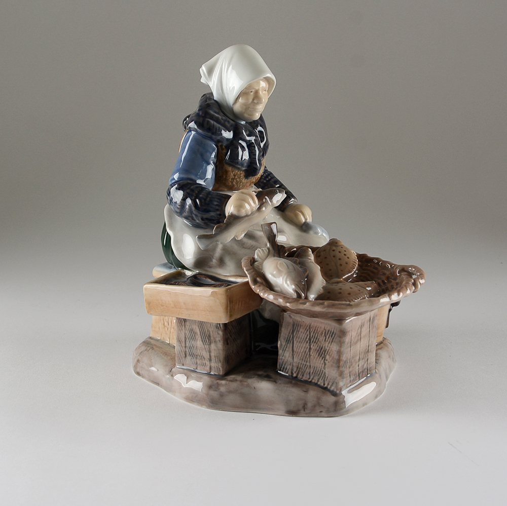Bing & Grondahl Copenhagen Porcelain Fishmonger Figure