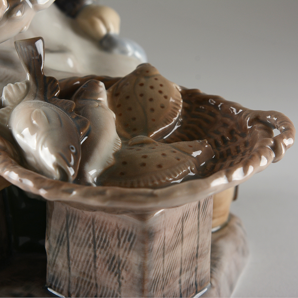 Bing & Grondahl Copenhagen Porcelain Fishmonger Figure