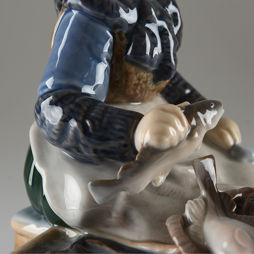 Bing & Grondahl Copenhagen Porcelain Fishmonger Figure