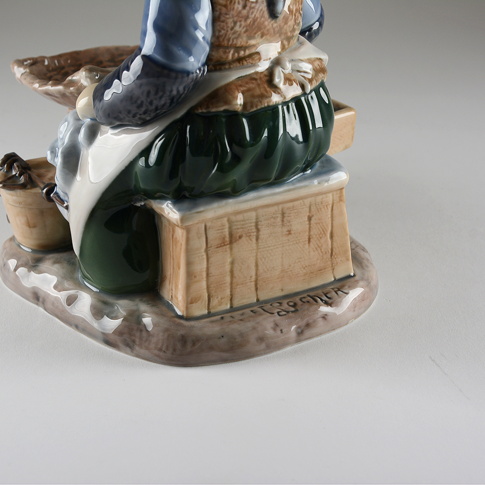 Bing & Grondahl Copenhagen Porcelain Fishmonger Figure