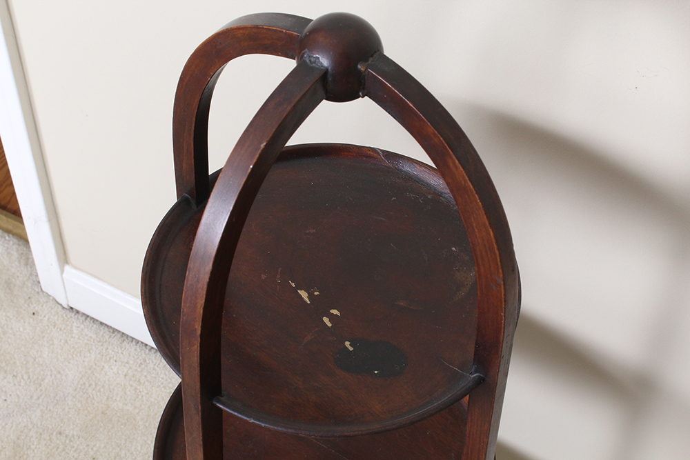 Three Tiered Cherry Stained Display Shelf
