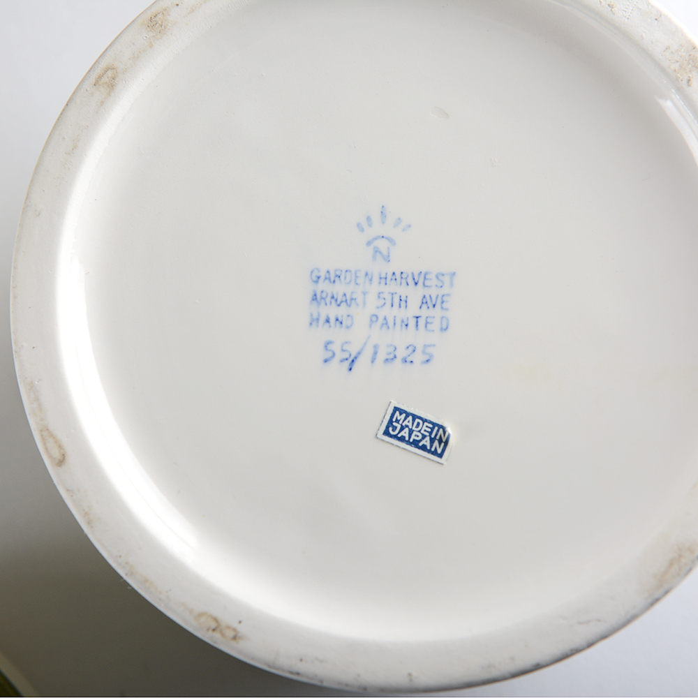 Vintage Capodimonte Style Garden Harvest Casserole Dish and Canister Set