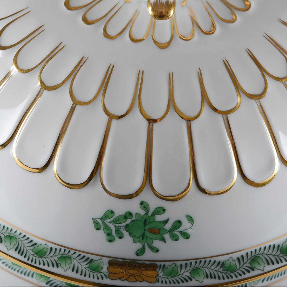 Herend Hungary 'Chinese Bouquet' Soup Tureen and Plate